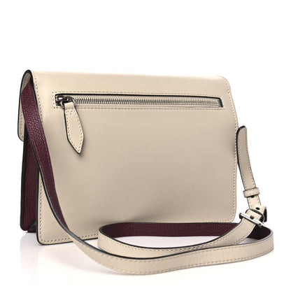Burberry Derby Calfskin Bi-Color Small Macken Crossbody Bag Mahogany Red Limestone 3 of 12