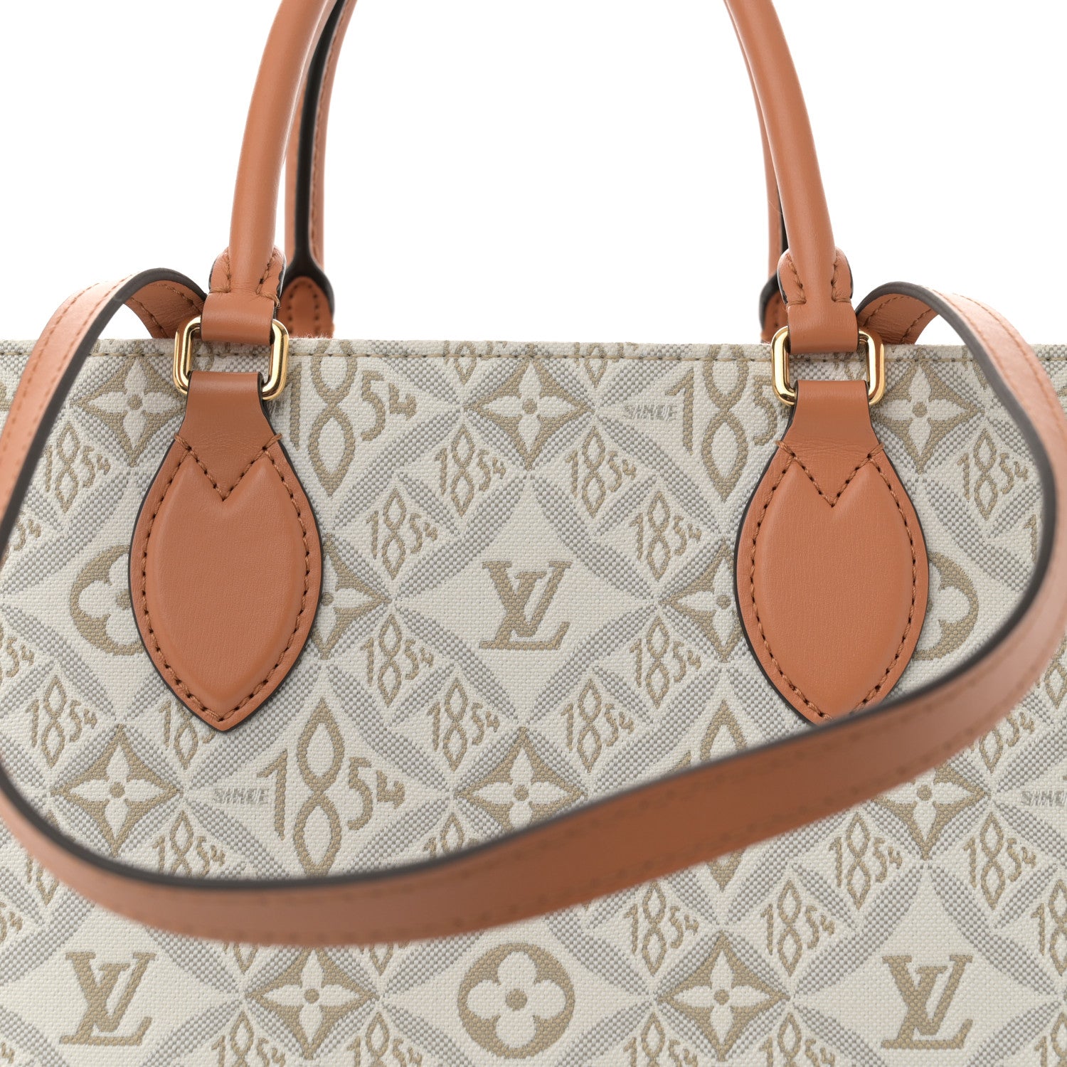 Louis Vuitton Jacquard Since 1854 Onthego MM Creme 7 of 10