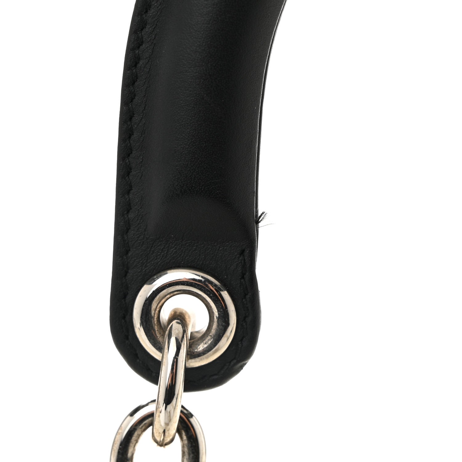 Christian Dior Smooth Calfskin Bi-Color Medium Be Dior Flap White Black 10 of 12