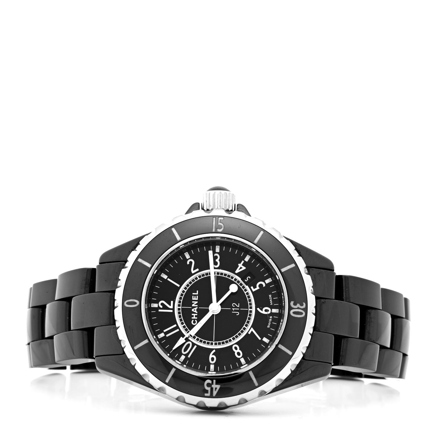 Stainless Steel Ceramic 33mm J12 Quartz Watch Black