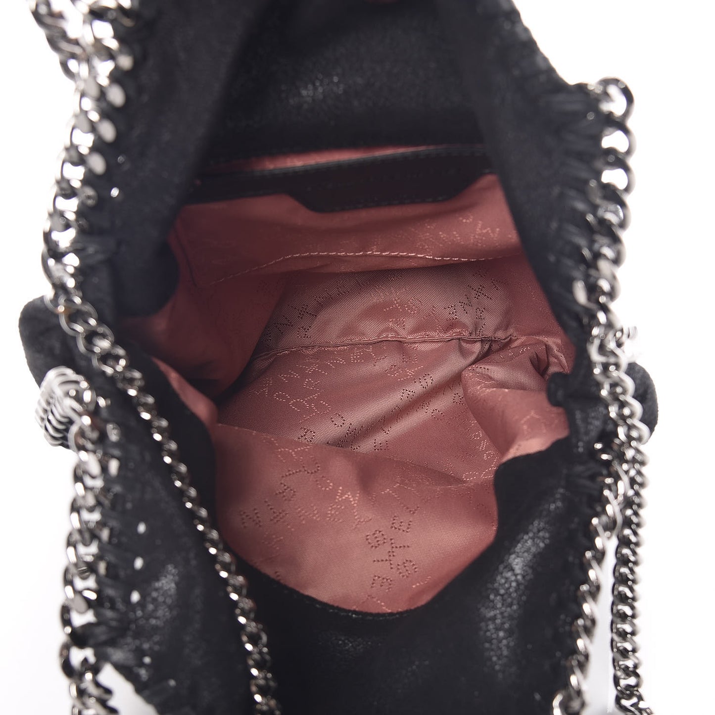 Shaggy Deer Mini Falabella Fold Over Tote Black
