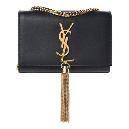 Saint Laurent Calfskin Small Classic Monogram Kate Tassel Satchel Black 1 of 10