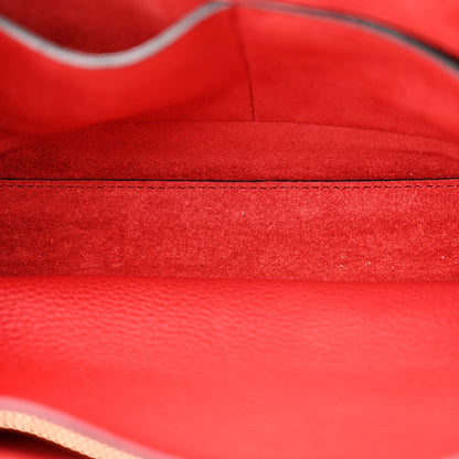 Valentino Garavani Pebbled Calfskin Medium Rockstud Top Handle Shoulder Bag Red 5 of 14