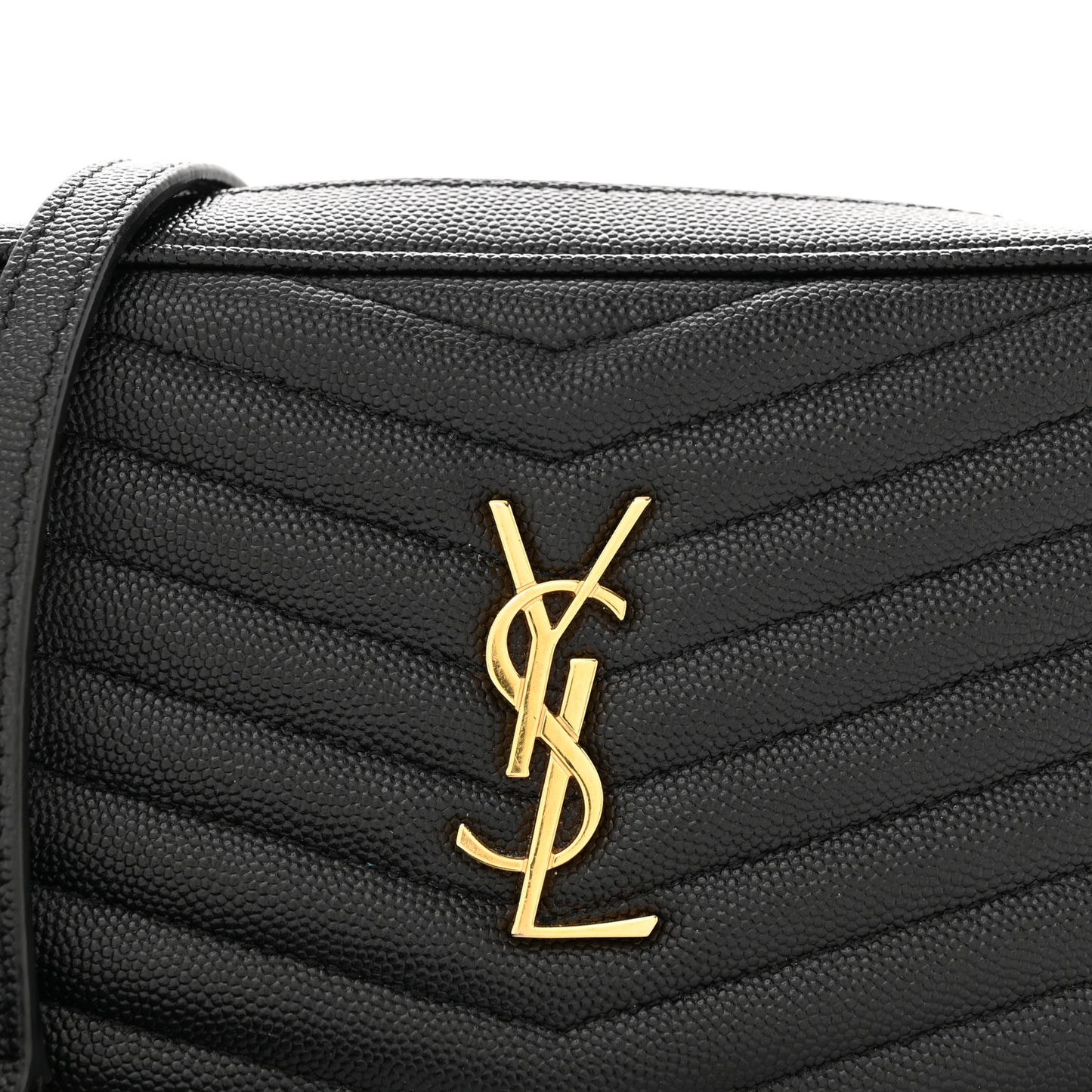 Grain De Poudre Matelasse Monogram Mini Lou Camera Bag Black