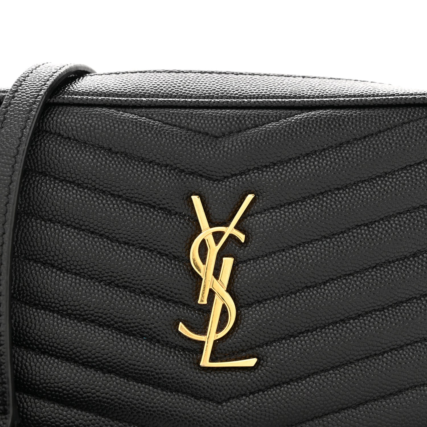 Saint Laurent Grain De Poudre Matelasse Monogram Mini Lou Camera Bag Black 8 of 13