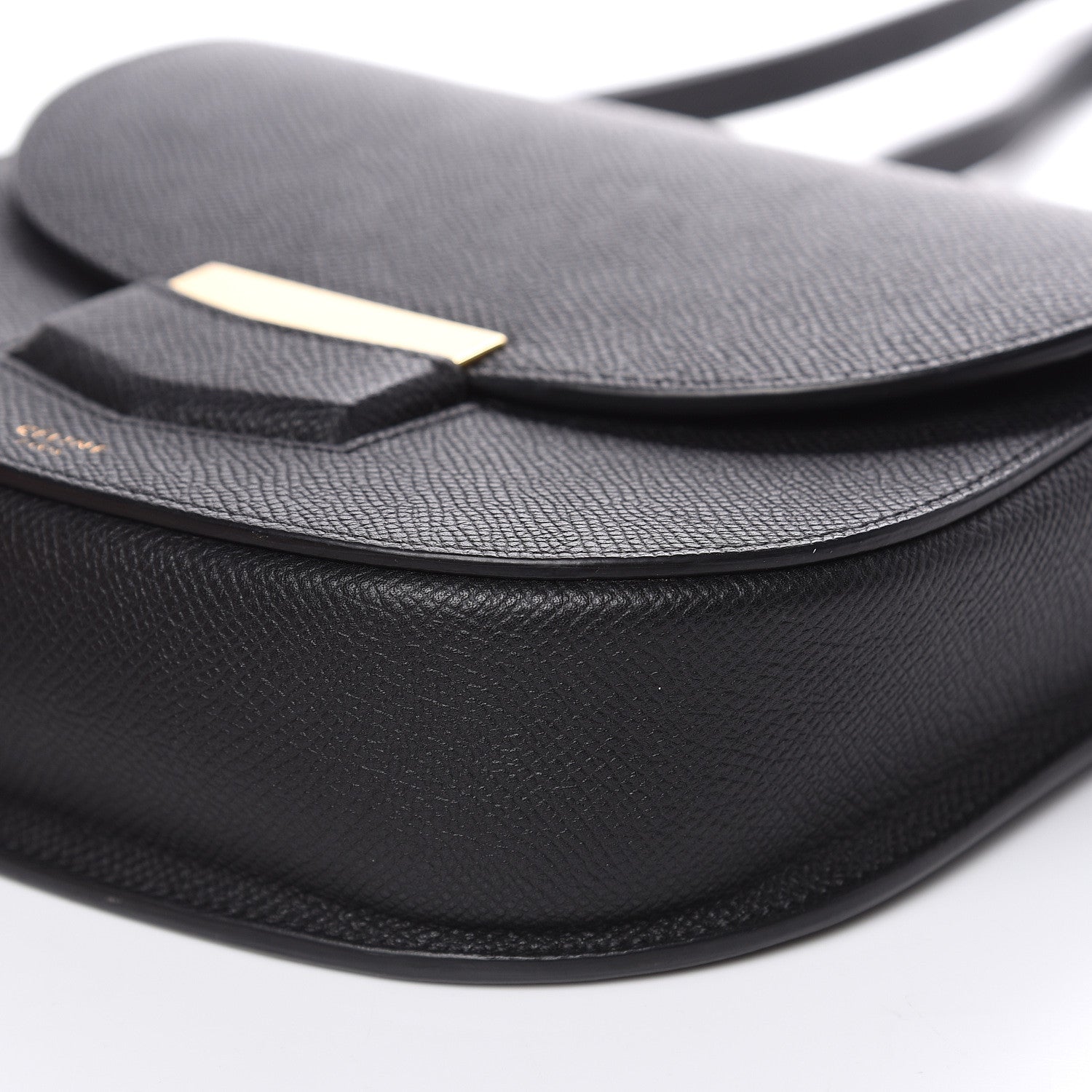Celine Grained Calfskin Small Trotteur Black 9 of 12