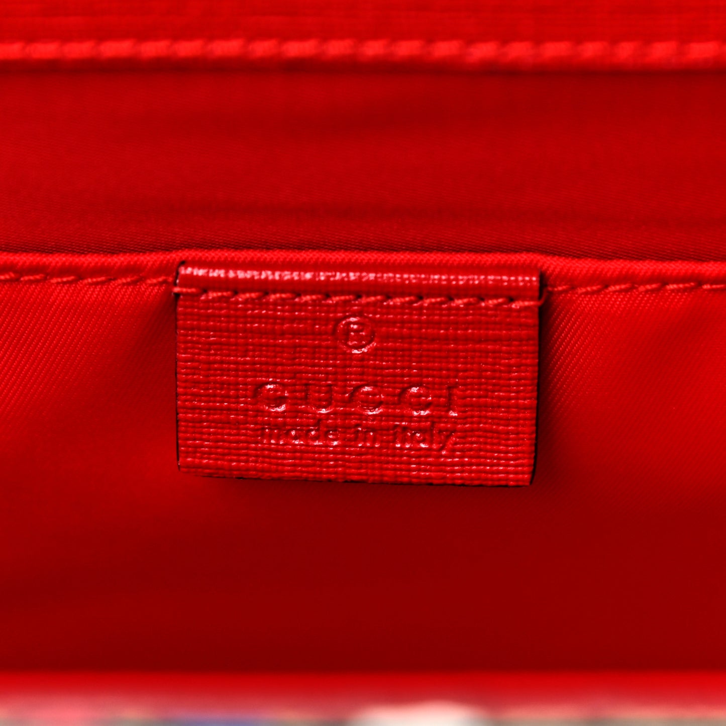 GG Supreme Monogram Ducks Childrens Backpack Red