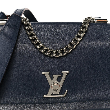 Louis Vuitton Calfskin Lockme II Chain Bag BB Marine Rouge 8 of 10