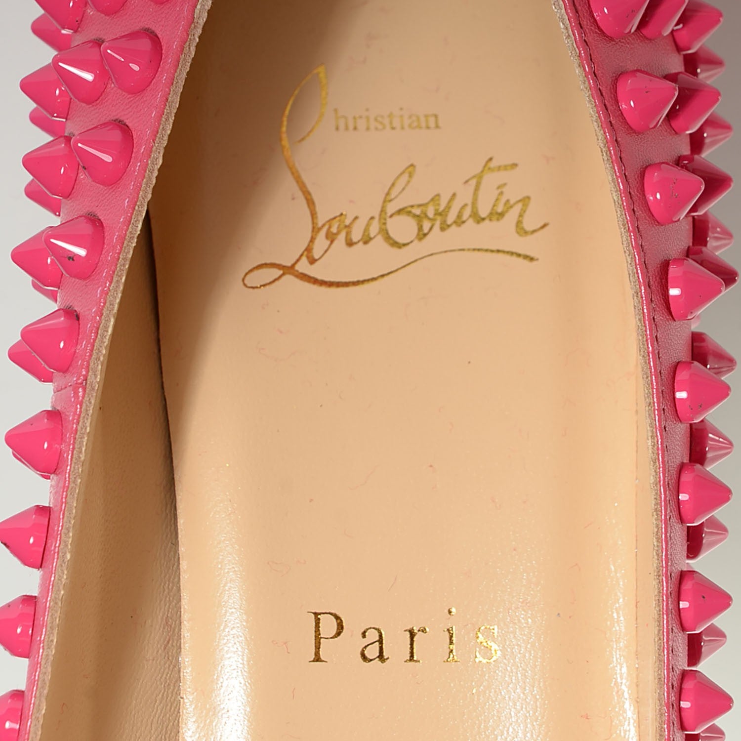Christian Louboutin Nappa Pigalle Spikes 100 Pumps 38 Pink 7 of 7