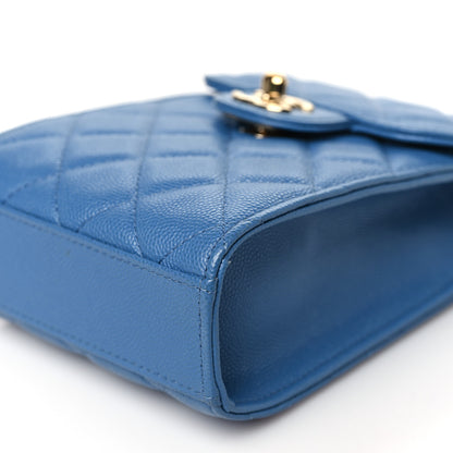 Chanel Caviar Quilted Classic Phone Holder Blue 11 of 11