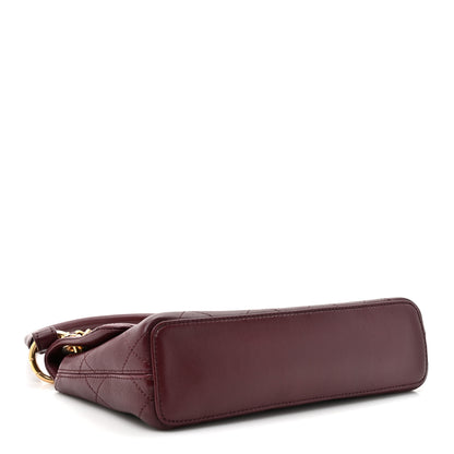 Chanel Lambskin Quilted Maxi Small Flap Burgundy 4 of 11