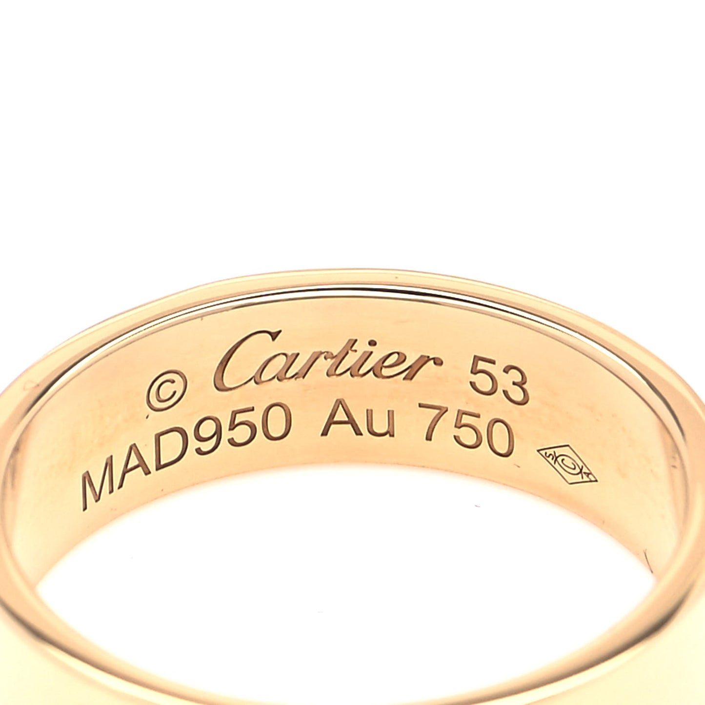 18K Yellow Gold 5.5mm LOVE Ring 53 6.5