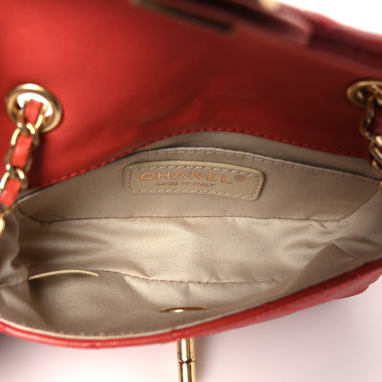 Chanel Lambskin Quilted Extra Mini Cruise Charm Flap Coral 5 of 11