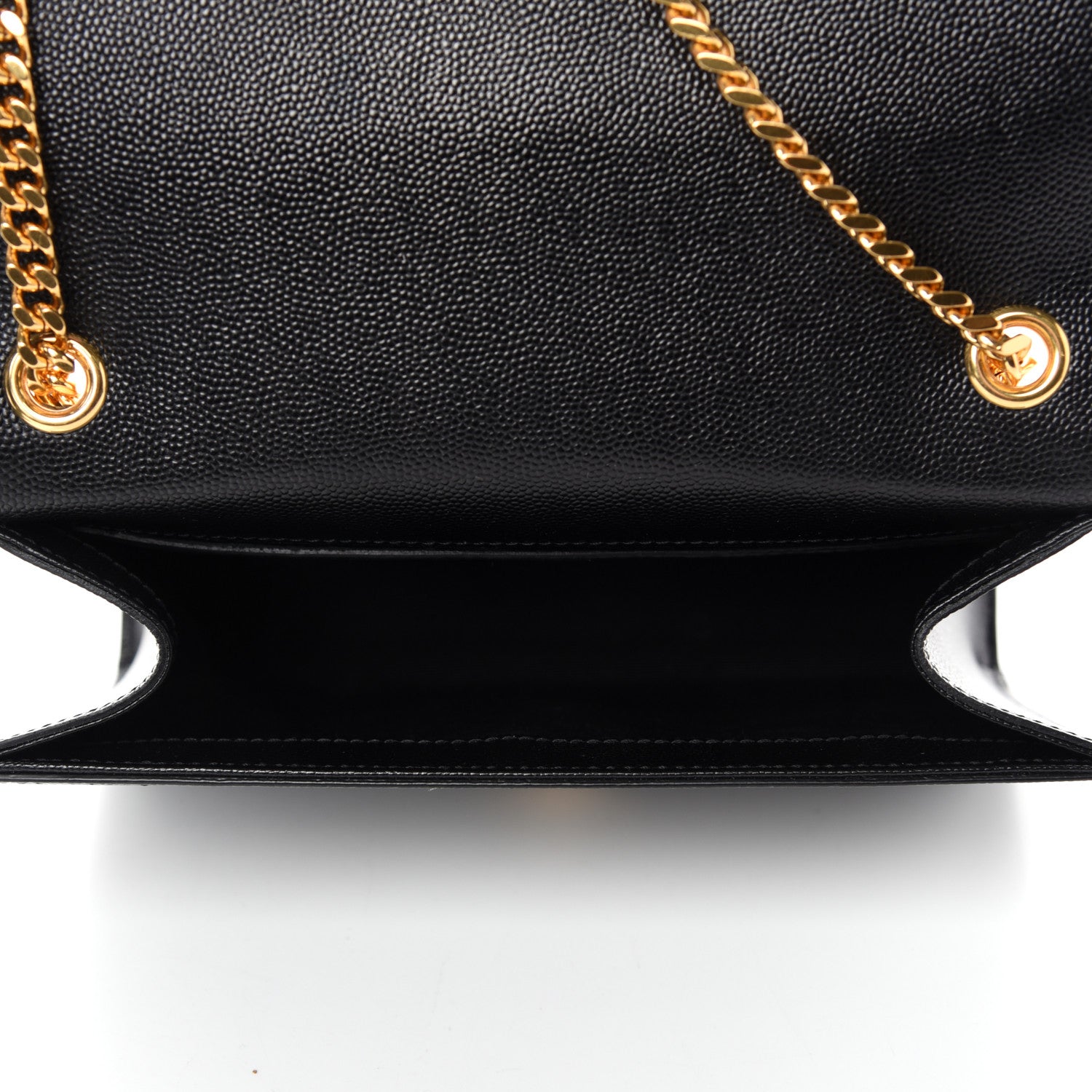 Saint Laurent Grain De Poudre Small Monogram Kate Satchel Black 5 of 11