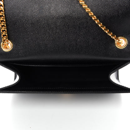 Saint Laurent Grain De Poudre Small Monogram Kate Satchel Black 5 of 11