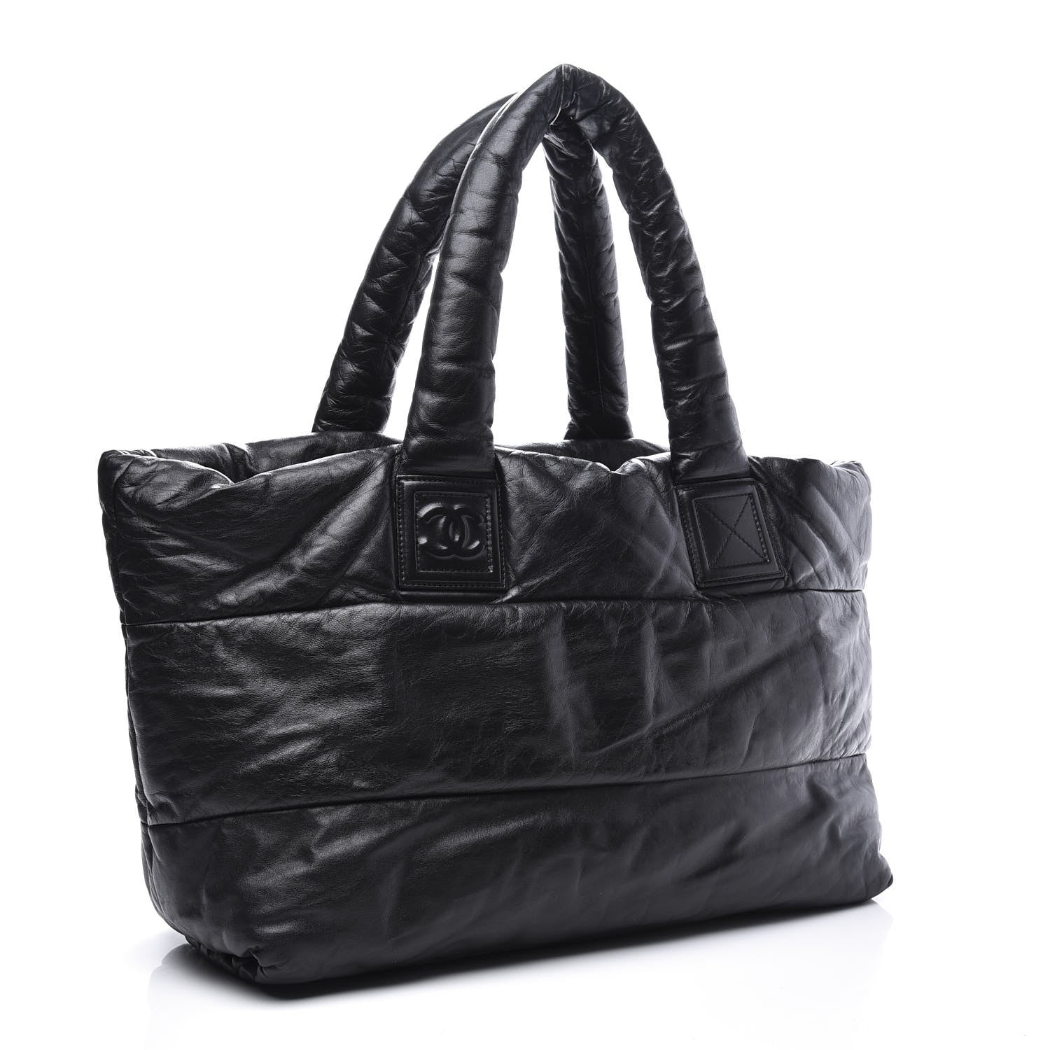 Chanel Lambskin Quilted Medium Coco Cocoon Reversible Tote Black 2 of 17