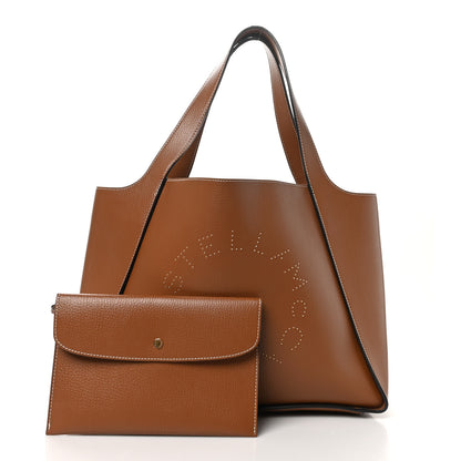 Stella McCartney Grainy Alter Mat Studded Logo Tote Pecan 3 of 11