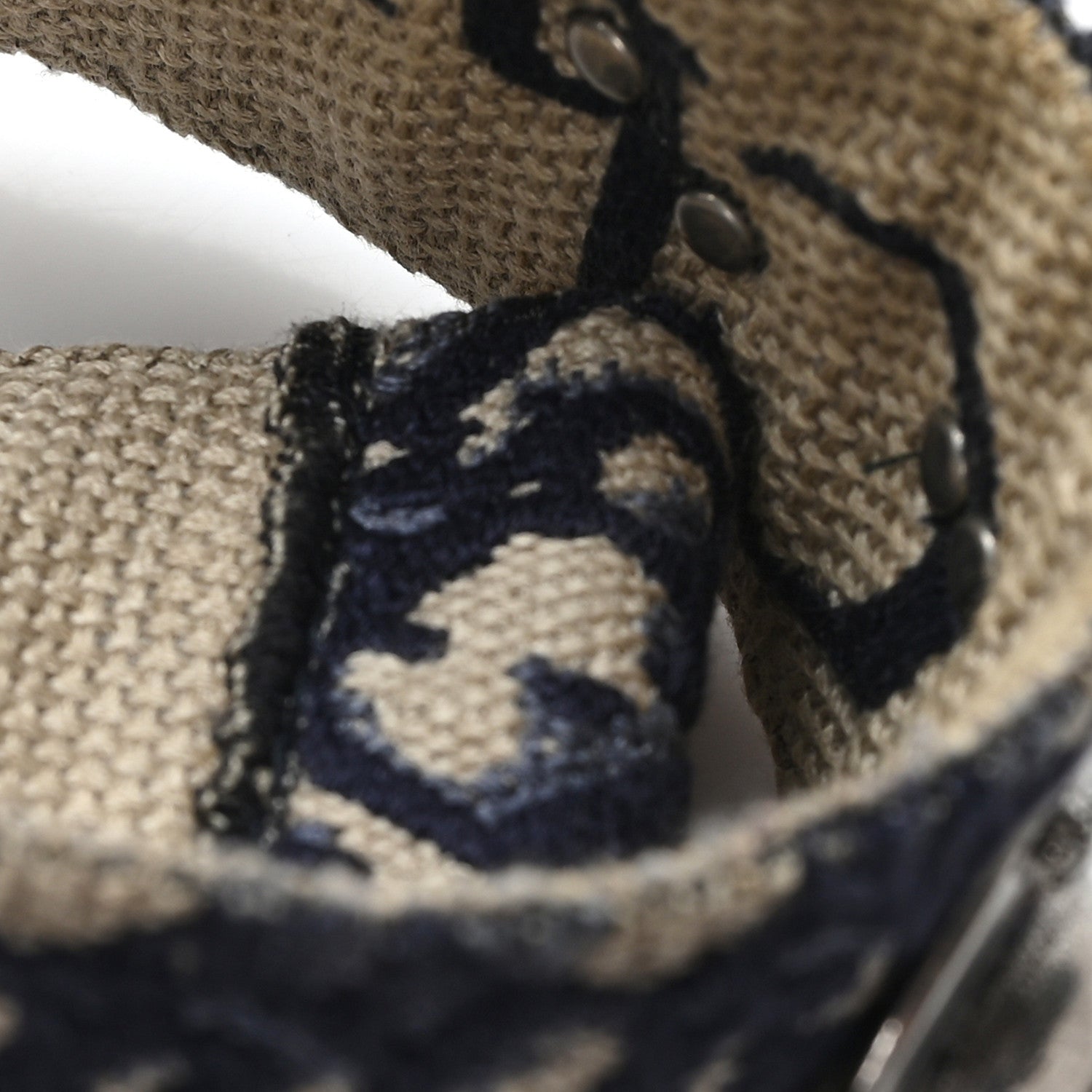 Christian Dior Oblique Studded Shoulder Strap Blue 4 of 4