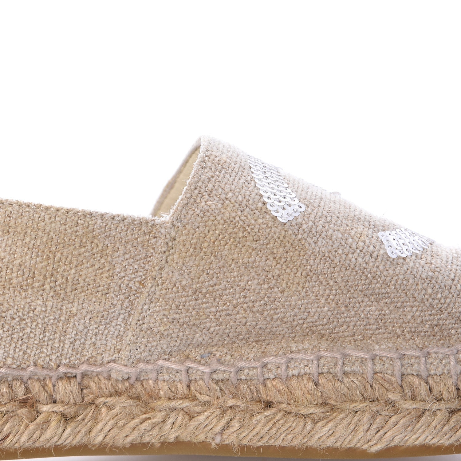 Chanel Toile Sequin CC Espadrilles 39 Beige Black 13 of 13