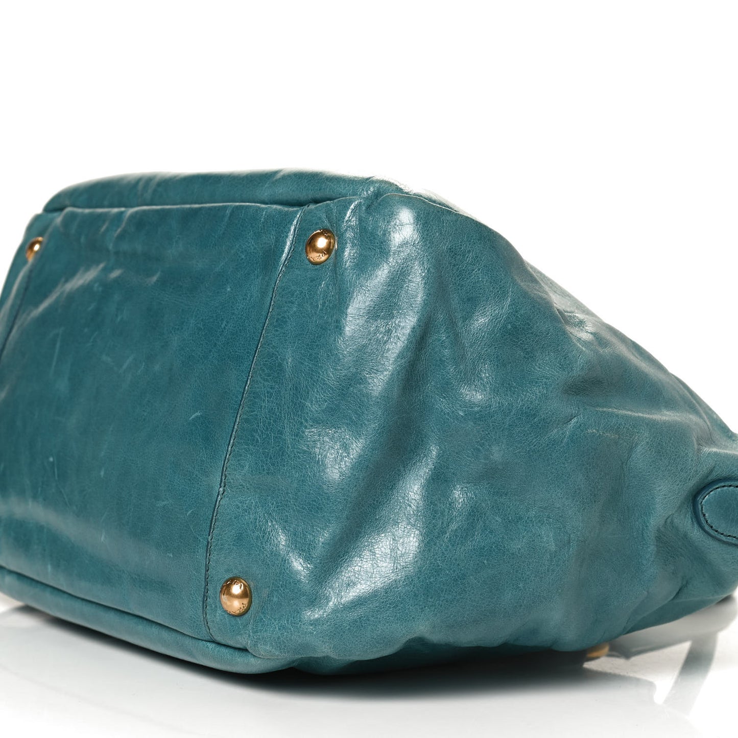 Glace Calfskin Shopping Tote Blue