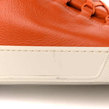 Balenciaga Textured Calfskin Mens High Top Sneakers 44 Orange 13 of 16
