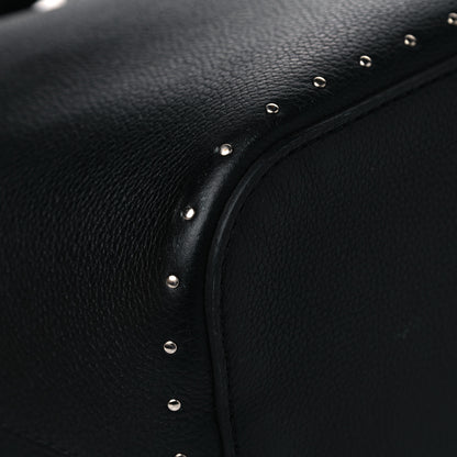 Louis Vuitton Soft Calfskin Lockme Studs Bucket Black 12 of 16