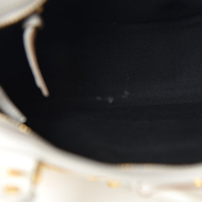 Balenciaga Chevre Gold Metallic Edge Hardware Mini City White 10 of 10