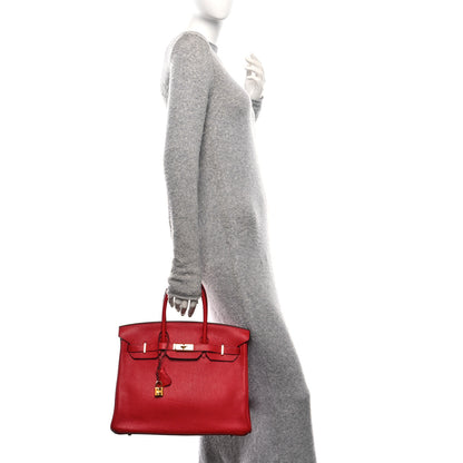 Hermes Togo Birkin 35 Rouge Casaque 2 of 12