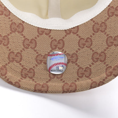 Gucci X MLB Monogram NY Yankees Baseball Hat 57-61 Beige Ruggine 9 of 10