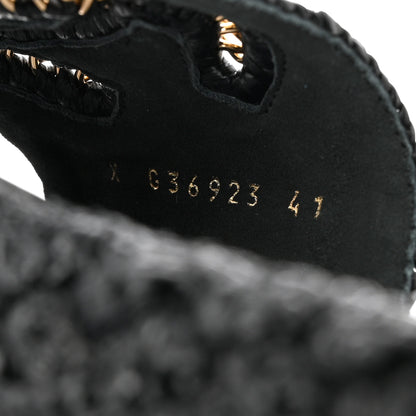 Chanel Cord Braided CC Mules 41 Black 7 of 11