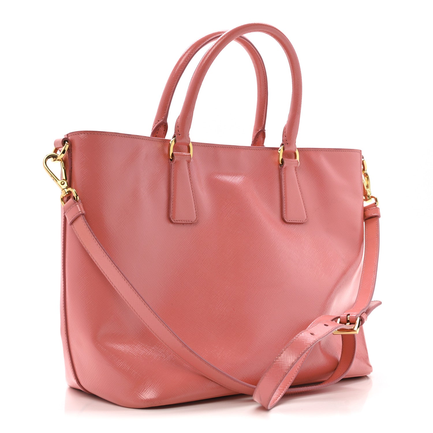 Prada Saffiano Vernice Galleria Shopping Tote Begonia 3 of 14