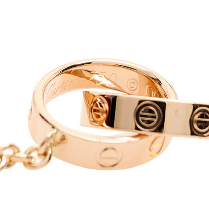 Cartier 18K Pink Gold Interlocking LOVE Necklace 5 of 9