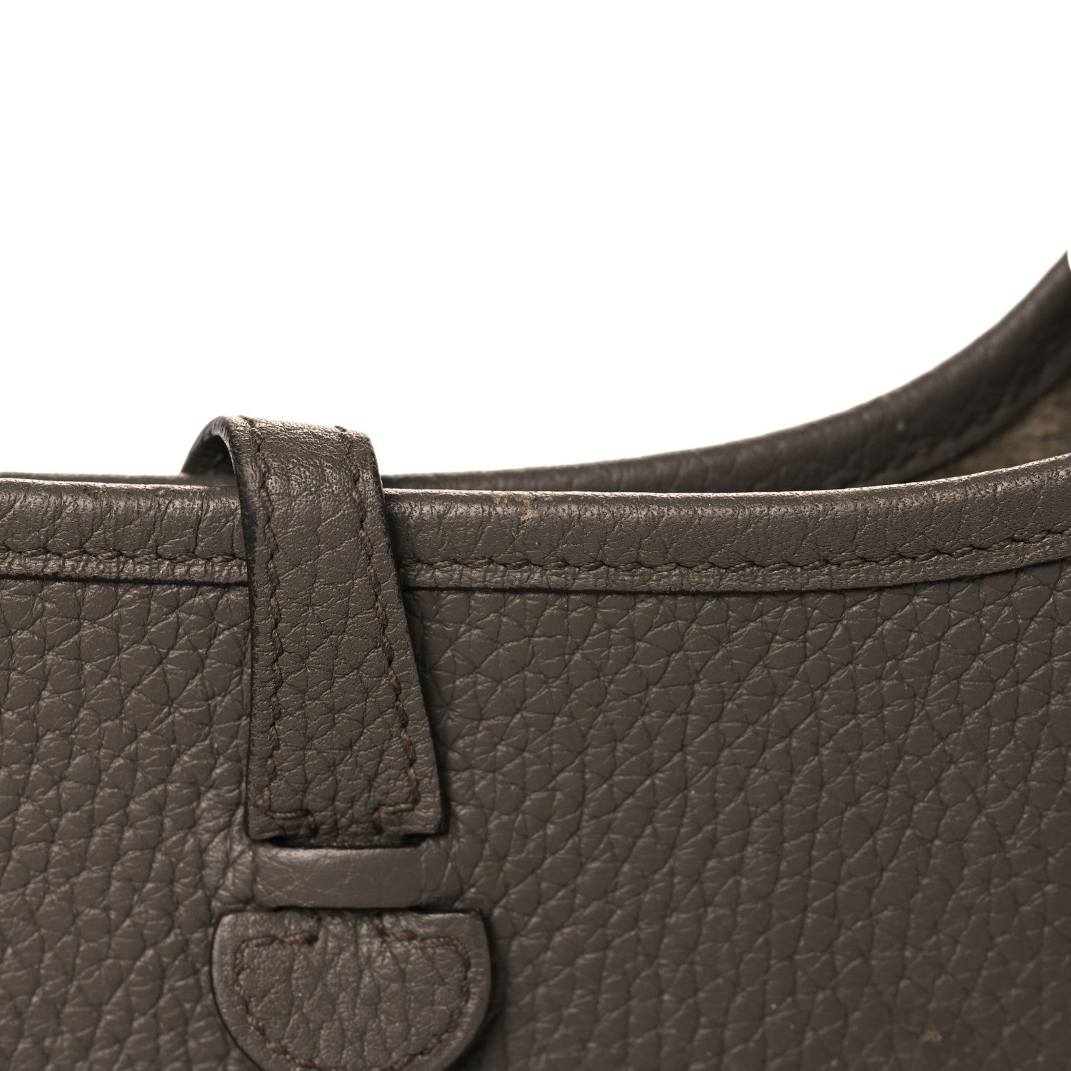 Hermes Taurillon Clemence Amazone Evelyne TPM Etain Rouge Casaque 15 of 16