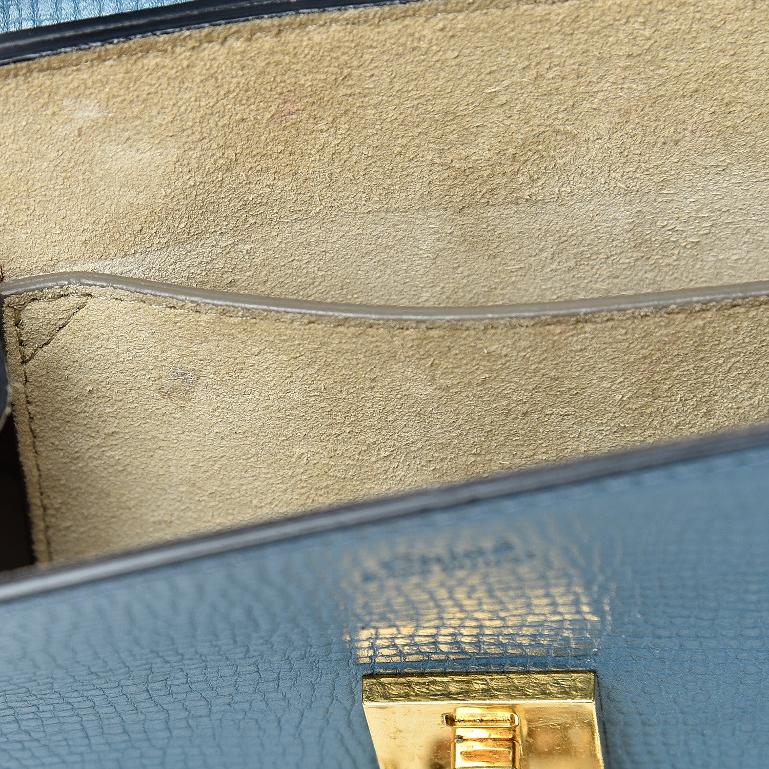 Chloe Grained Calfskin Lambskin Mini Bi-Color Drew Shoulder Bag Blue Black 10 of 13