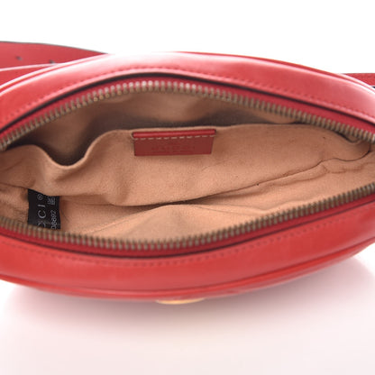 Gucci Calfskin Matelasse GG Marmont Belt Bag 95 38 Hibiscus Red 5 of 8