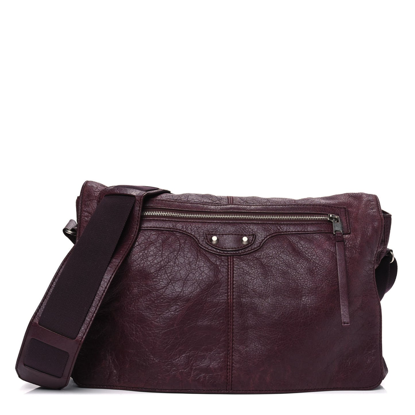 Agneau Classic Hardware Messenger Rouge Lie De Vin