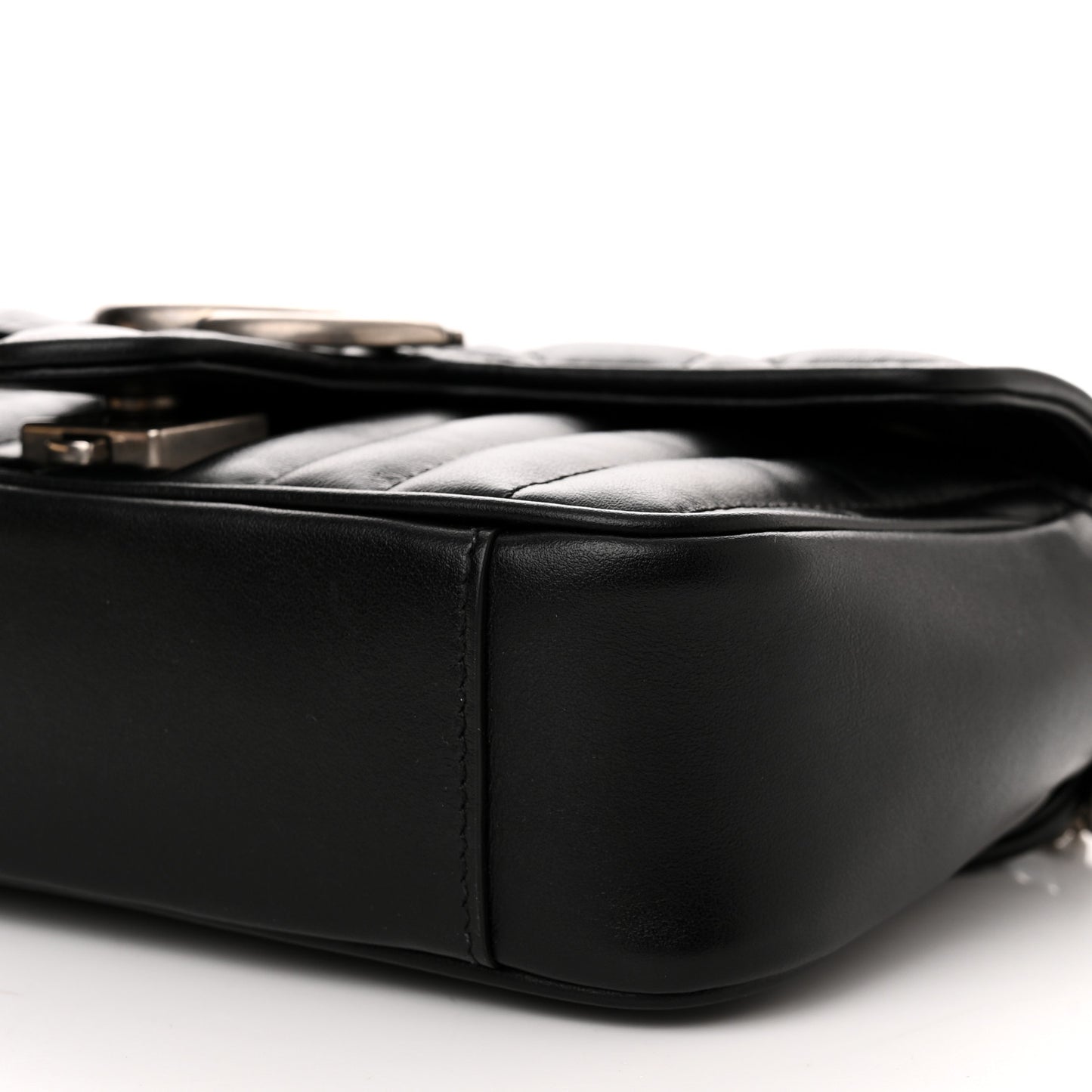 Calfskin Matelasse Aria Mini GG Marmont Shoulder Bag Black