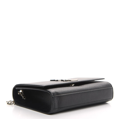 Saint Laurent Grain De Poudre Small Monogram Kate Satchel Black 4 of 9