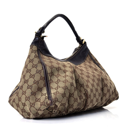 Gucci Monogram Large D Gold Hobo Dark Brown 2 of 4