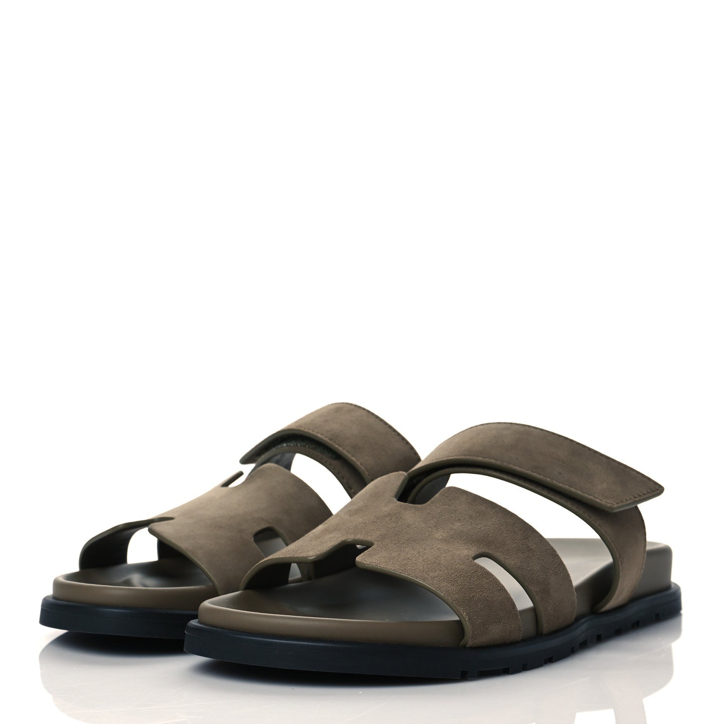 Suede Goatskin Womens Chypre Sandals 41 Vert Army