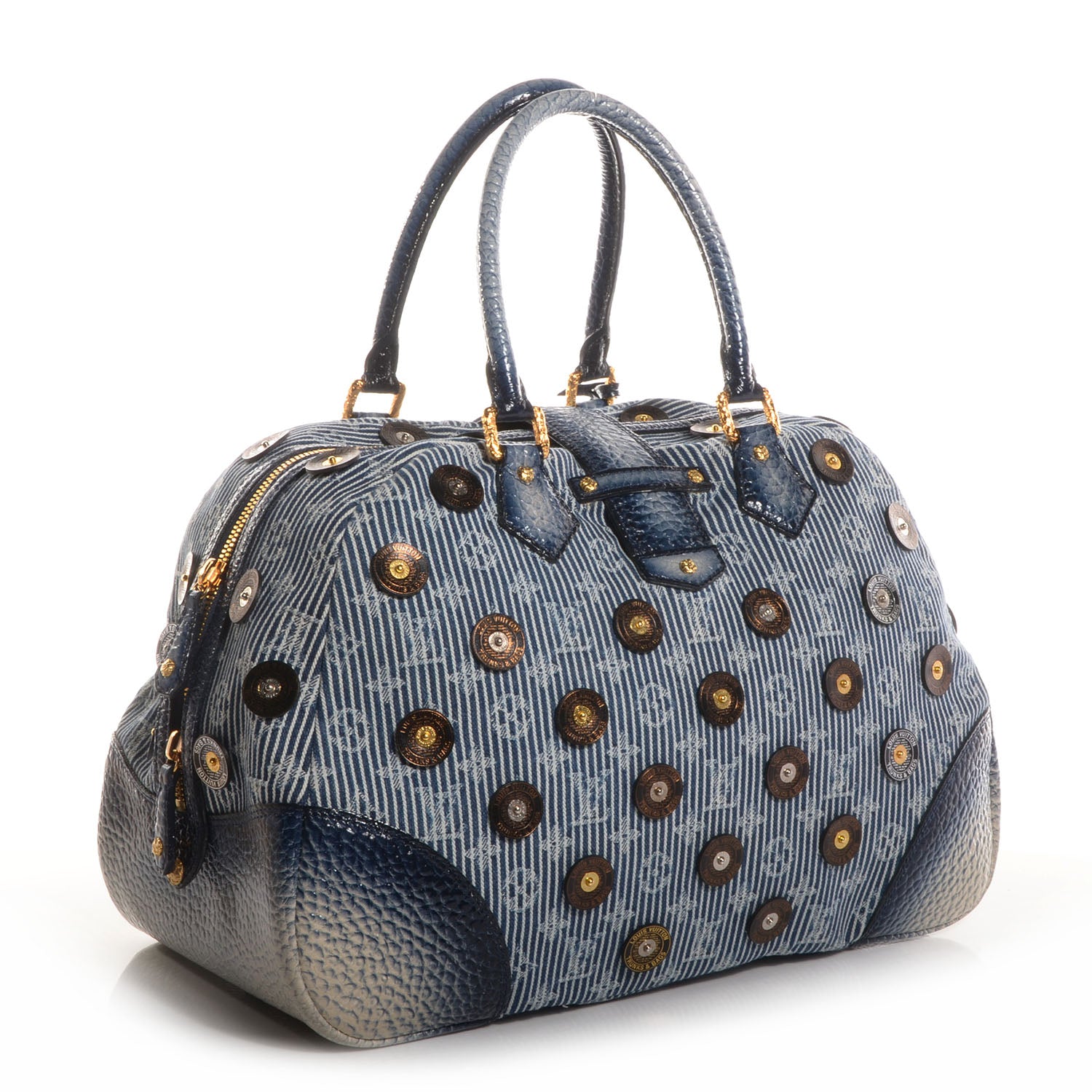 Louis Vuitton Denim Polka Dot Trunks and Bags Bowly 3 of 7