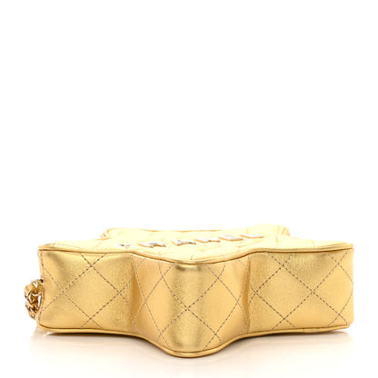 Chanel Metallic Lambskin Quilted Walk Of Fame Star Bag Gold 4 of 11