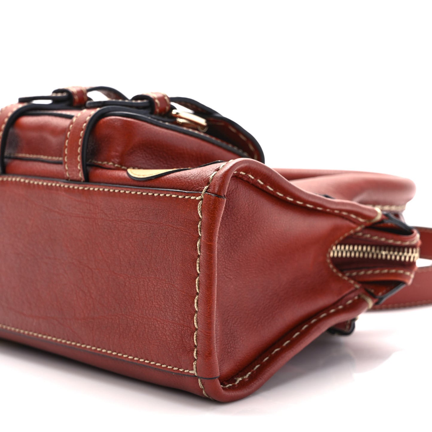 Buffalo Scallop Patchwork Mini Edith Sepia Brown