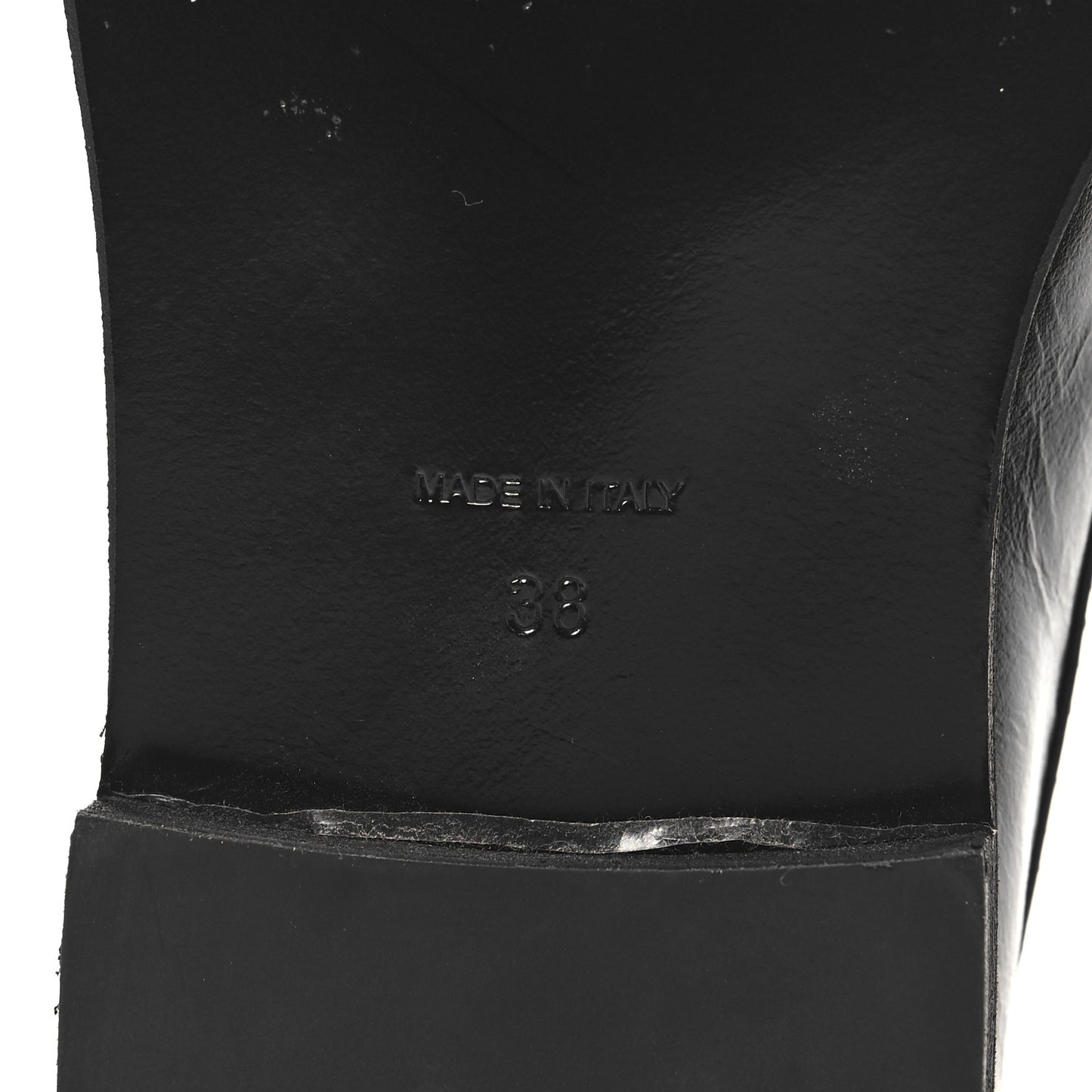 Calfskin Enamel Charms Mocassin Loafers 38 Black