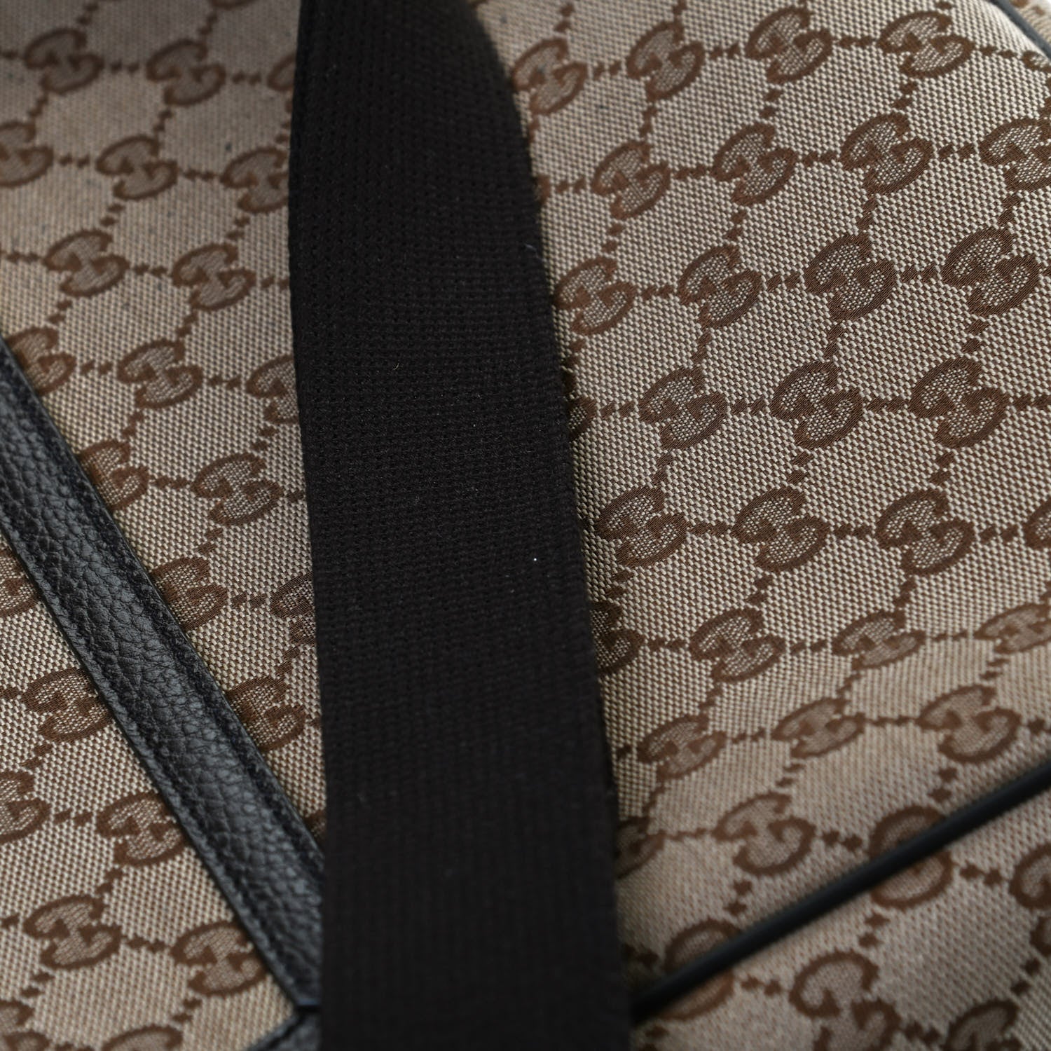 Gucci Monogram Large Flap Messenger Bag Beige Dark Brown 16 of 16