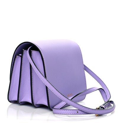 Versace Grained Calfskin La Medusa Shoulder Bag Lilac 2 of 9