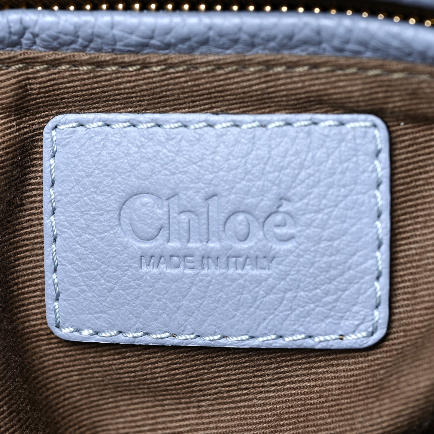 Calfskin Small Marcie Satchel Washed Blue