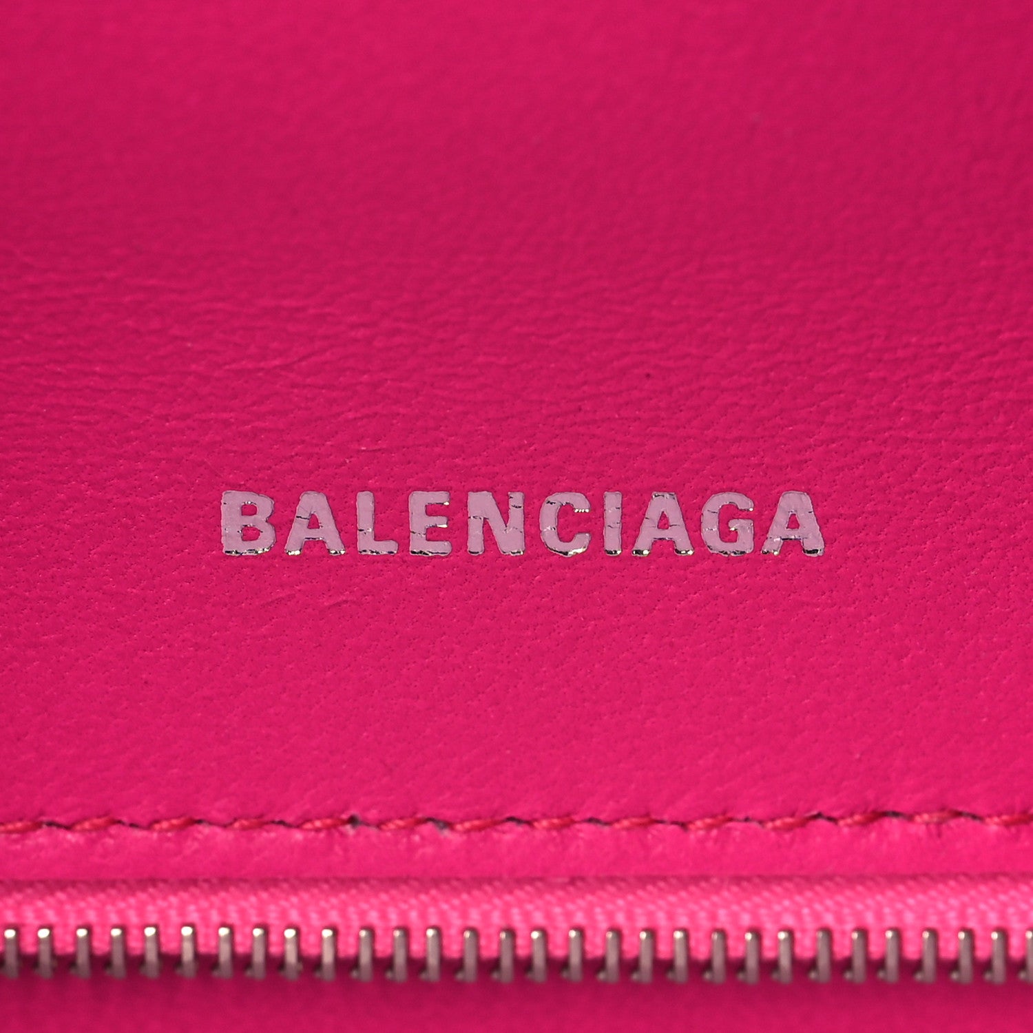 Balenciaga Shiny Box Calfskin Small Hourglass Top Handle Bag Acid Fuchsia 6 of 9