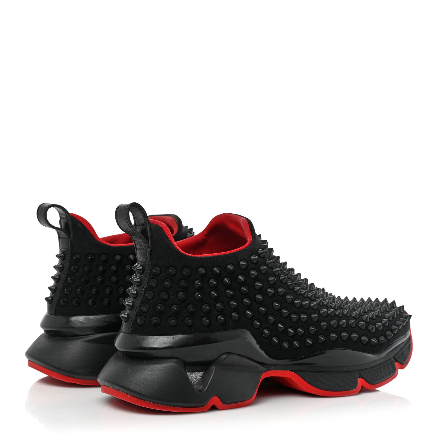 Christian Louboutin Neoprene Spike Sock Donna Flat Sneakers 39 Black 4 of 8