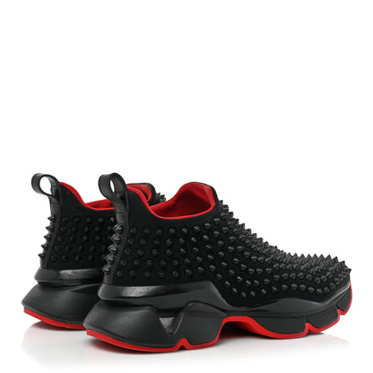 Christian Louboutin Neoprene Spike Sock Donna Flat Sneakers 39 Black 4 of 8